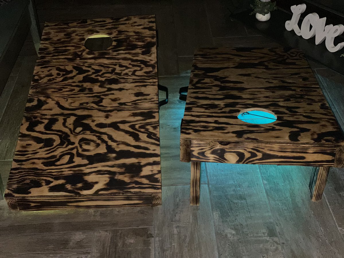 jbhaney2011's tweet photo. A BIG thanks to @T_Ro96  for the custom Cornhole boards. https://t.co/xJjtJradM6