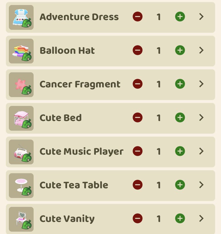  OTHER ITEMS (preferably in the color they are shown)