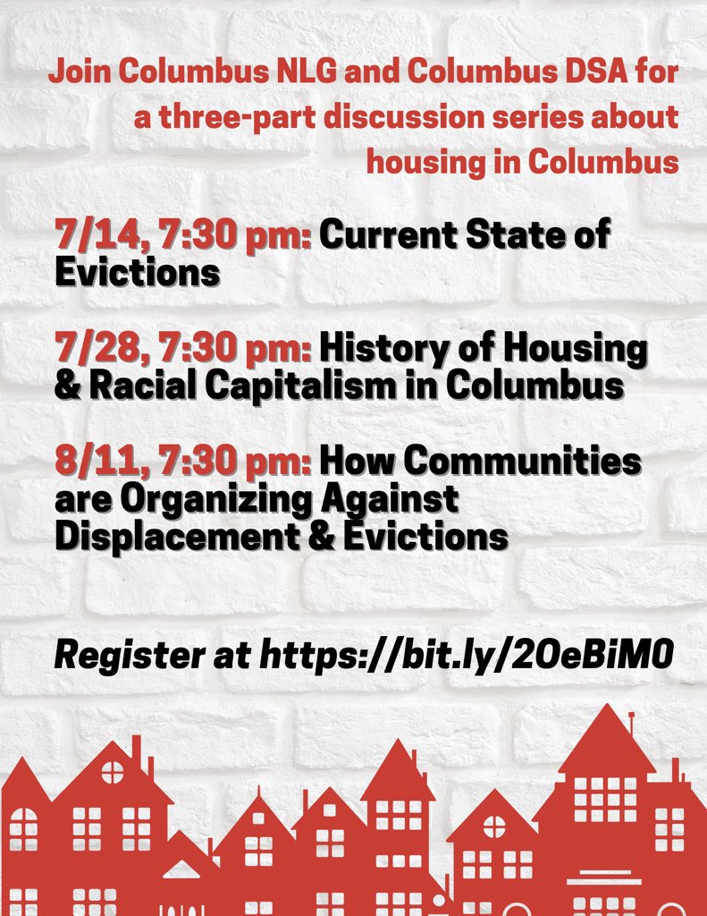 OhioBeyondCoal's tweet photo. Tues at 7:30 is the first in a 3 part discussion about housing in Columbus led by @NLGColumbus and @Columbus_DSA! https://t.co/d0pempYbO7