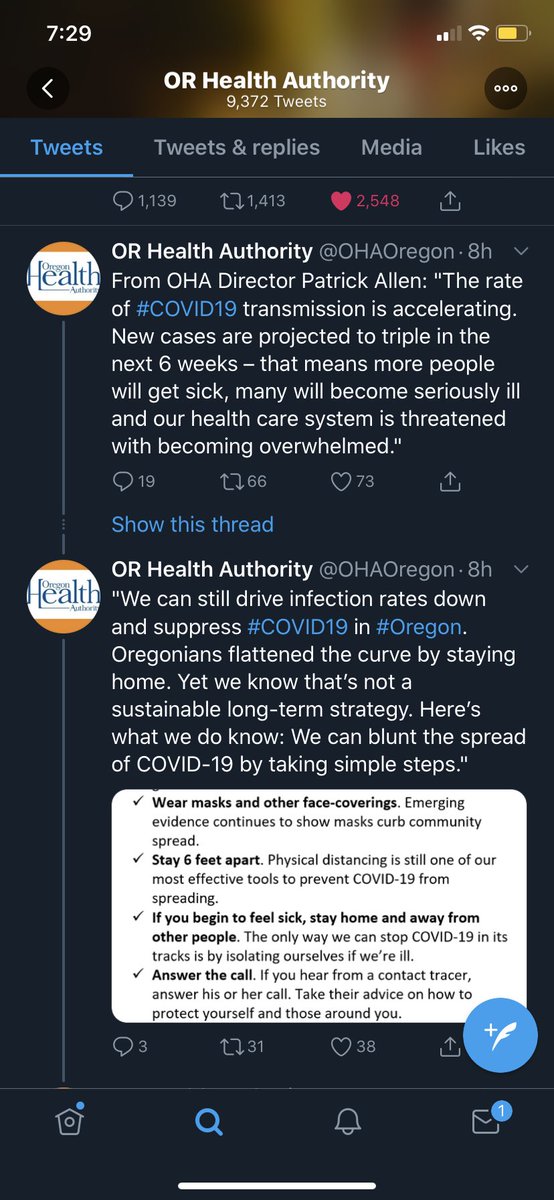 elle_mh's tweet photo. @AmericanMom4bz @camcath @OregonGovBrown This also just came in from OHA.. shit is always changing, wear a mask, quit whining. https://t.co/dt7FU1ANMc