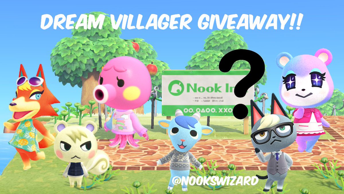 SteeloAndKri's tweet photo. 💭 DREAM VILLAGER GIVEAWAY 💭

To enter:
✨ RT and Fave this tweet!
✨ Follow us and @NooksWizard
✨ Tag a friend (3 max)

3 Winners total!

1st place: Wins 3 villagers
2nd place: Wins 2 villagers
3rd place: Wins 1 villager

💫 ENDS IN 24 HRS 💫
#acnh #ACNHgiveaway #ACNHTRADE https://t.co/zdmr4YhReY