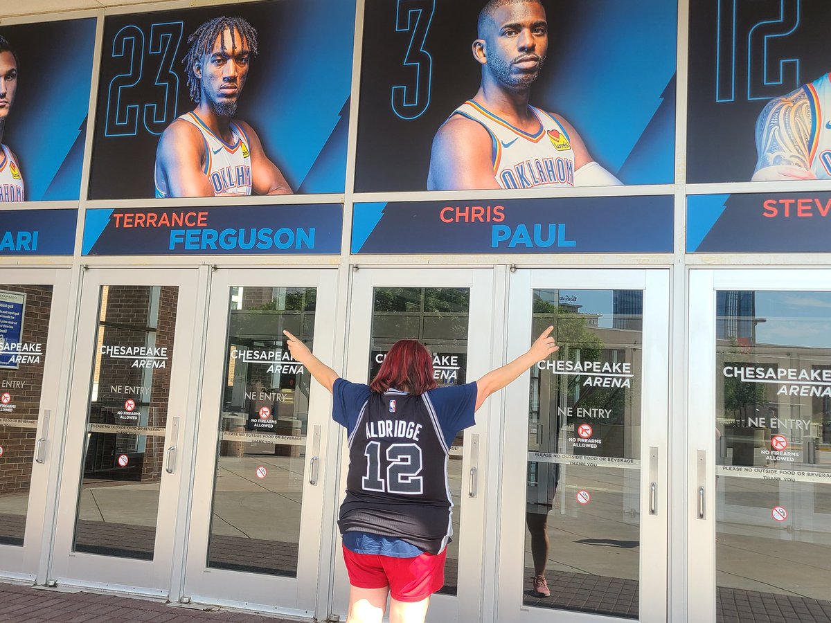 stellaiamone's tweet photo. @aldridge_12 Just passing through OKC and I just had to represent. #spursfanforlife https://t.co/yd5pQTZ4V3