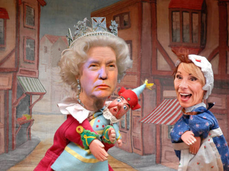 gary_kline's tweet image. We're all growing seriously weary of the ridiculous sham show that she &amp;amp; Donald Trump have been enacting upon the USA. Education is a sacred trust we impart to our children. She is corrupting it. This is worse than stealing funds for a border wall. #DeVosMustGo #devosResign