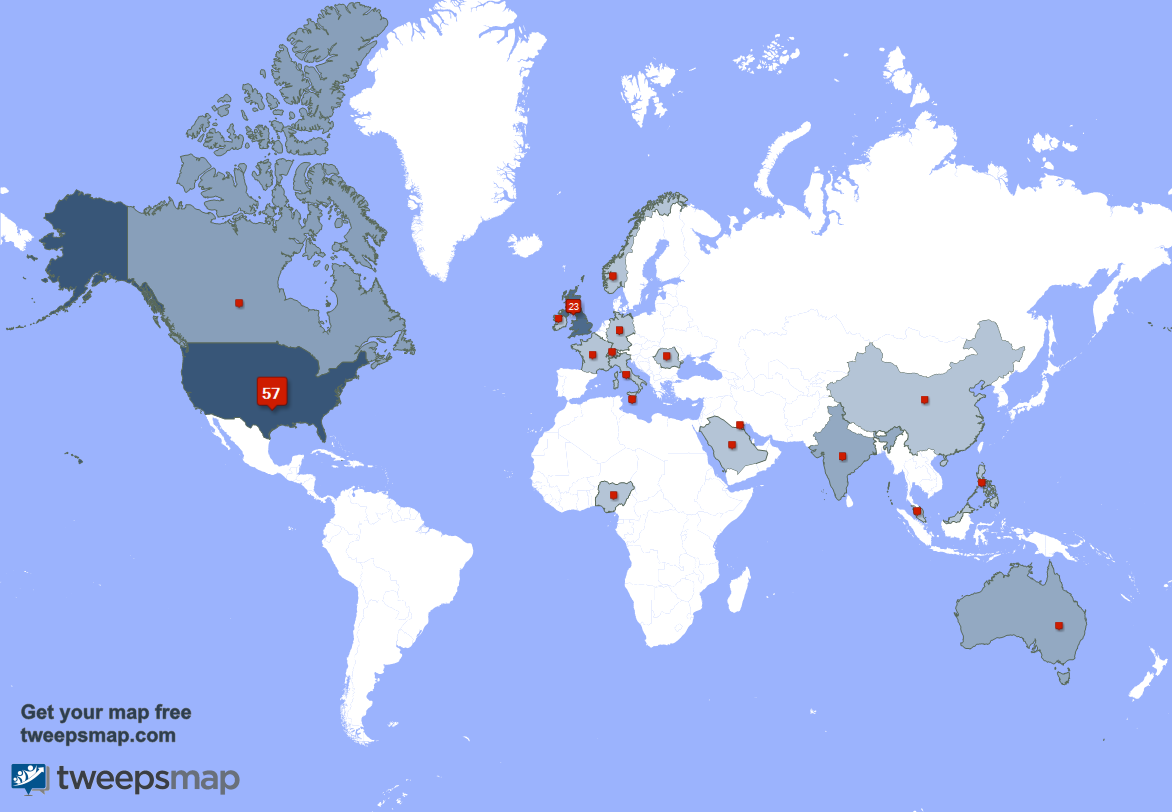Special thank you to my 1 new followers from Romania last week. tweepsmap.com/!DanaBasilone