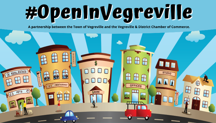 VegChamber's tweet photo. ⚠️The @VegrevilleAB  &amp; the Vegreville &amp; District Chamber of Commerce are thrilled to present #OpenInVegreville!  #Vegreville 

DETAILS: https://t.co/A2OR5Dmt5R https://t.co/kw02rdXqIw