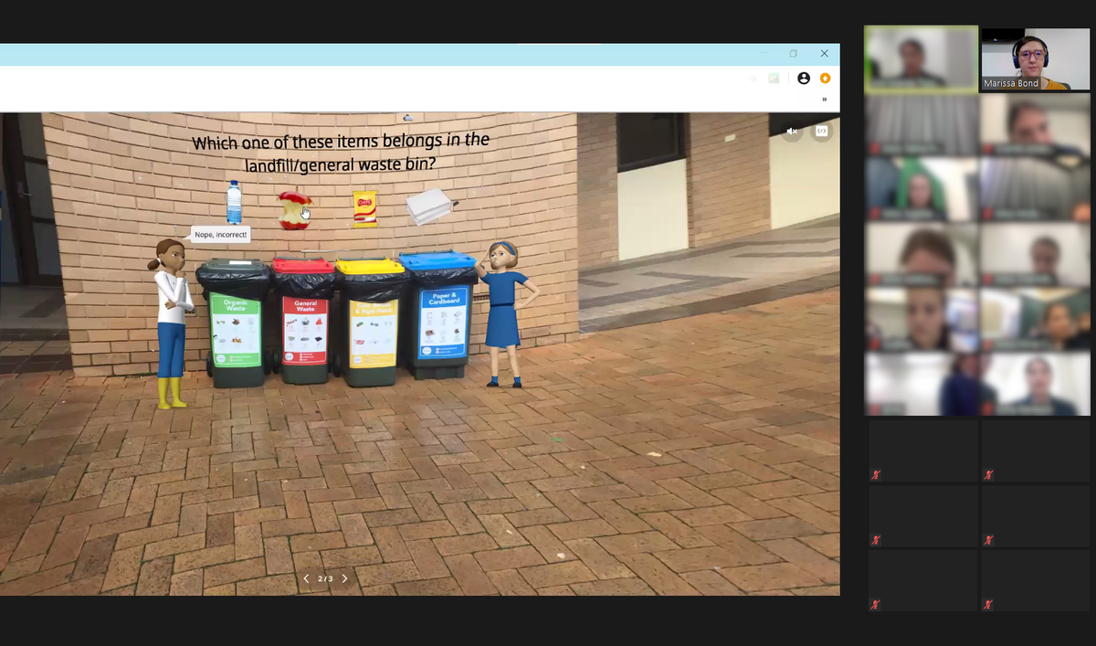 Students from Loreto used CoSpaces and 360° photos of their school to create immersive VR experiences teaching others how to recycle and showing 'alternative futures' of what could happen if waste isn't disposed of correctly. #STEM #VReducation