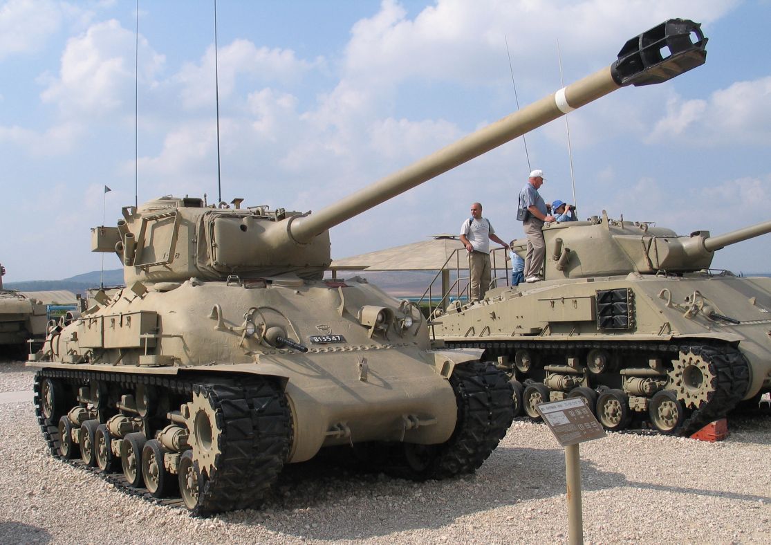 But the Israelis had a secret weapon:A World War II American Sherman tank with a massive-high velocity long-range French 105mm gun.