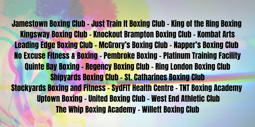 BoxingOntario's tweet photo. We’ve reached another huge milestone! 50 boxing clubs have been approved to safely re-open their doors. Congratulations to these organizations for their inspiring efforts! https://t.co/oDAIc3nf71
