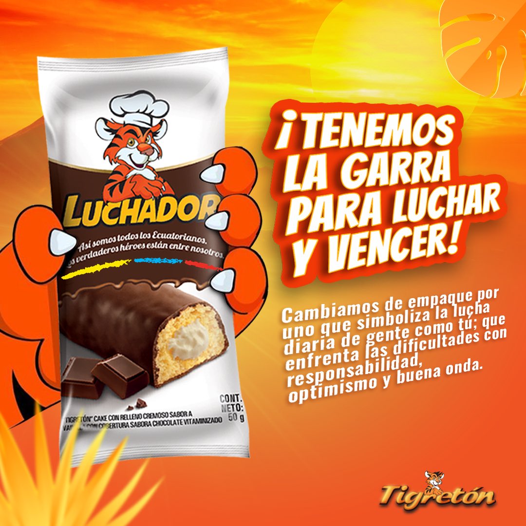 Convertimos el empaque de Tigreton en un homenaje al espíritu de lucha y a la valentía que caracteriza a todos los ecuatorianos de nacimiento y de corazón! 💪🏼🧡 

#inalecsa #inalecsacontigo #tigretonluchador
