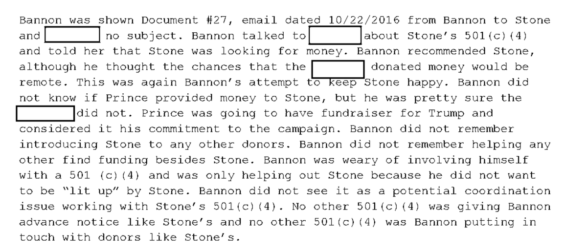 There's money, blackmail, cyber Ops, media Ops...on and on it goes.Stone at the center of so much, but hardly essential. They were ALL equally committed to treason.