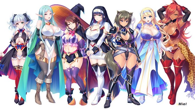 【新作】9月発売予定の新作「異世界孕ませハーレムパーティー～最弱の解析スキルが異常発達してエッチな弱点を丸裸に!最強の爆乳冒険者たちを肉便器化!～」立ち絵一覧公開しました!孕ませまくりな夢の冒険性活お楽しみに!ファンティア 