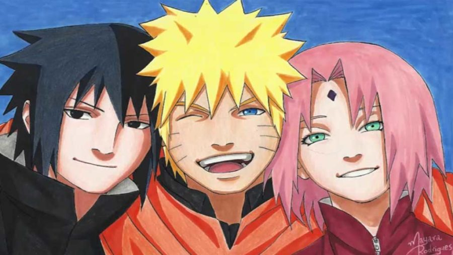 DESENHO - Naruto e Sasuke.