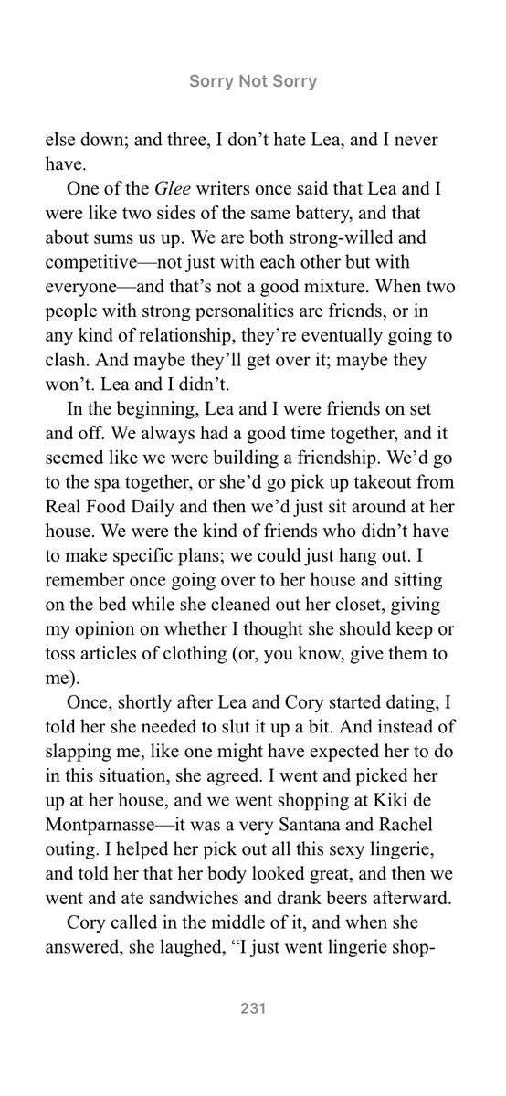 LovelyMonchele's tweet photo. Also to put aside any Naya Rivera and Lea Michele non sense going on from Naya’s own words. They weren’t best friends by any means, but they held a mutual respect for one another and definitely shared some great memories. https://t.co/eUhHAehjT0