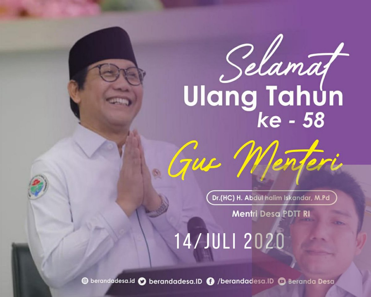 dodifauzi8's tweet photo. Selamat #Harlah58GusHalim semoga semakin Jaya.. Jaya Kemendesa... Jaya Desa 

@jokowi 
@halimiskandarnu 
@anwsanusi
@malik_haramain
@imansyukri
@taufikmadjid71
@fachrilabalado 
@azzameldzikrie 
@tppkemendes 
@KemenDesa https://t.co/1PRXqU5k78