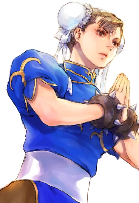 #格ゲーキャラ描こうぜ 

春麗。
中学の時に初めて出した
同人誌はスト2で
それ以来 久しぶりに
描きました。(*^^*) 