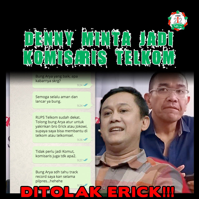 MSA_punya's tweet photo. Denny pengemis ya? Minta minta mulu ke korporat. Minta 30M, minta jadi Komisaris 🤣🤣 https://t.co/pLd1NToCzL

https://t.co/31xkDkzjUP https://t.co/xf2RTPQxx9