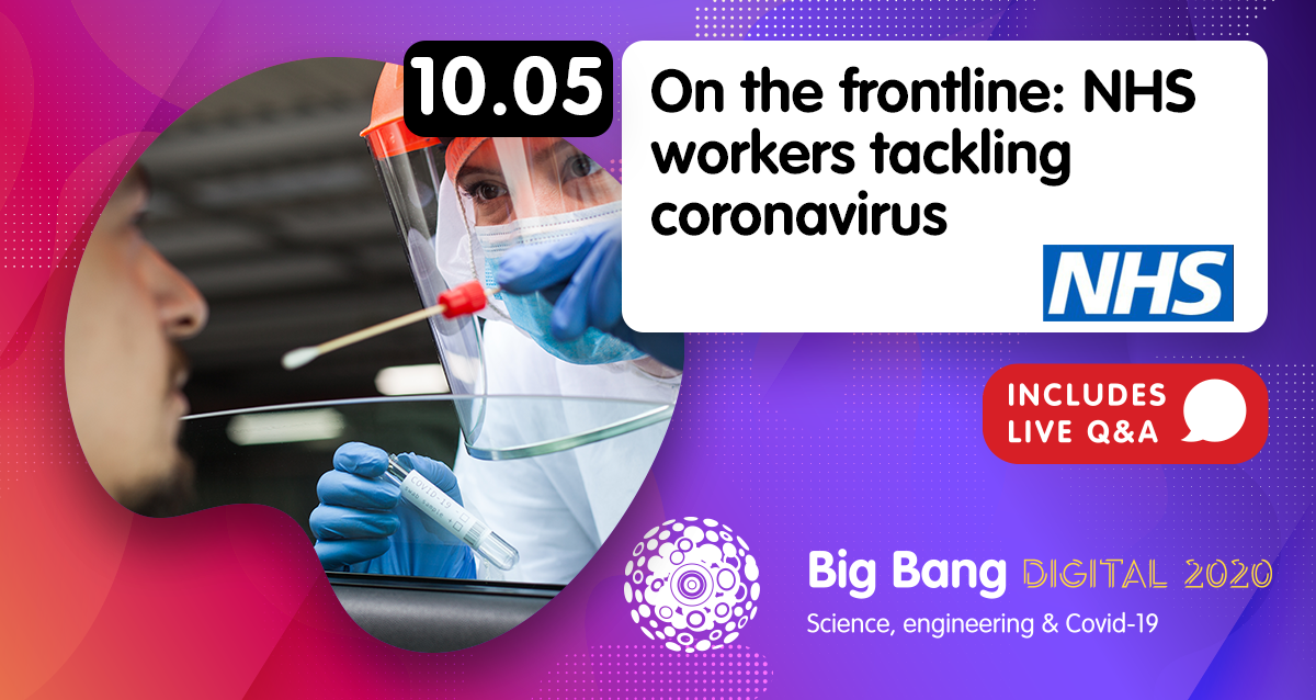 In ten minutes our first session, hear from NHS staff - a critical care Dr., a student midwife, healthcare scientists &amp; a paramedic - on how they use their STEM skills to help care for patients. digitalbigbang.co.uk