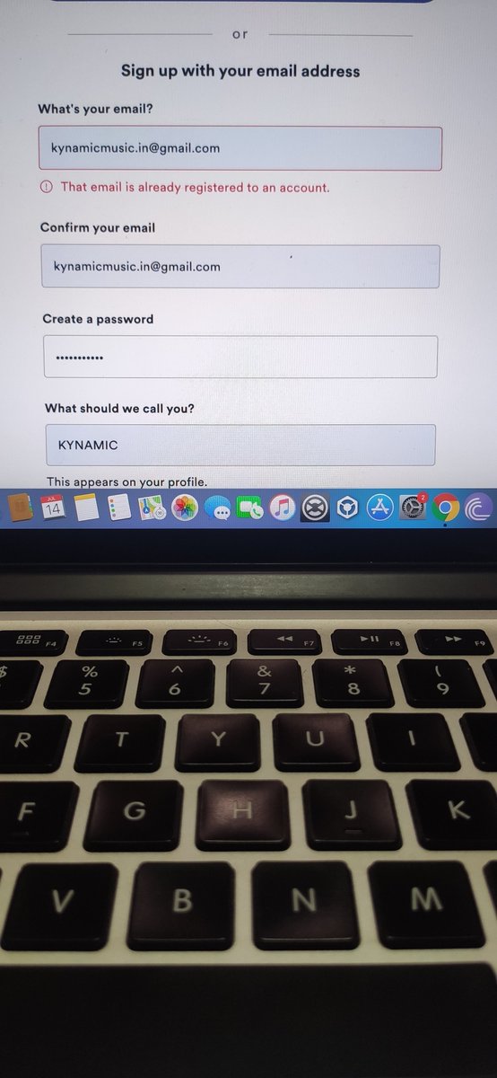 kynamicmusic's tweet photo. @SpotifyCares Hi team Spotify can you fix your website because I can't register and on it, see the pictures attached for the problem I'm having. I hope you can resolve it :) https://t.co/xwKVuxbot9