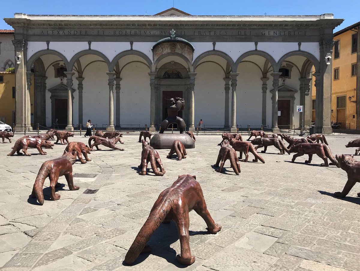 LEVENTOeu's tweet photo. [Levento - Arte, News e Cultura] Arrivano a Firenze i lupi di #LiuRuowang !!!! In Piazza Pitti e Piazza Santissima Annunziata fino al 2 novembre 2020 !!!! https://t.co/lHTQCgHSbR https://t.co/4JL4u7b3Nc