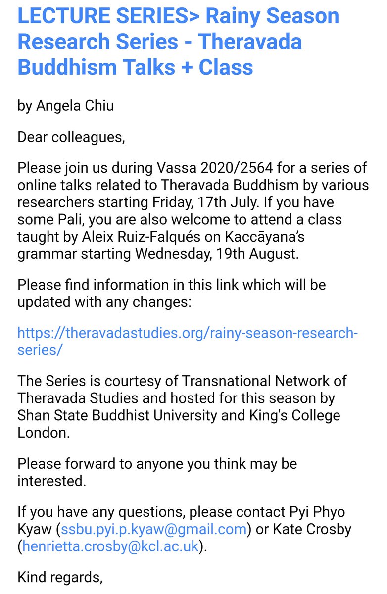 OxfordOCBS's tweet photo. A great online lecture series on Theravada Buddhism, including traditional Pali grammar.

https://t.co/gMWzynGrKQ

#Buddhism #AcademicTwitter #onlineclasses https://t.co/AQgbOMP3vZ