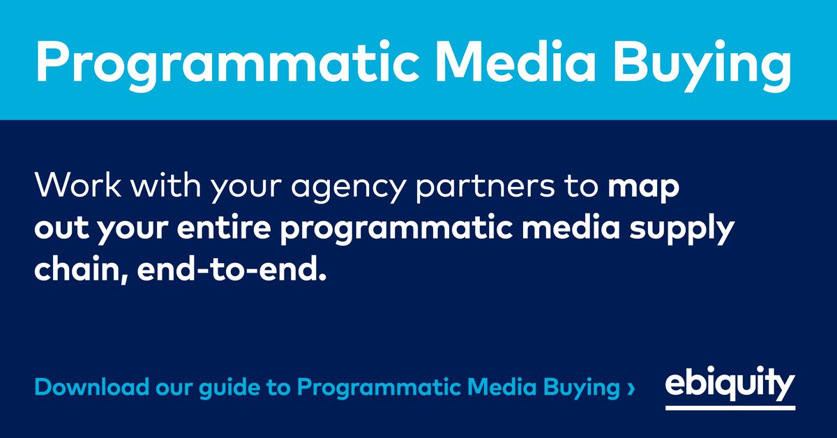 ebiquity_plc's tweet image. Ebiquity's guide 'Fixing the leaky bucket' provides practical guidance on how to optimise value in programmatic media buying, including the key questions to ask to make programmatic work harder and smarter for you.

Read the full guide here: ebiquity.com/news-insights/…