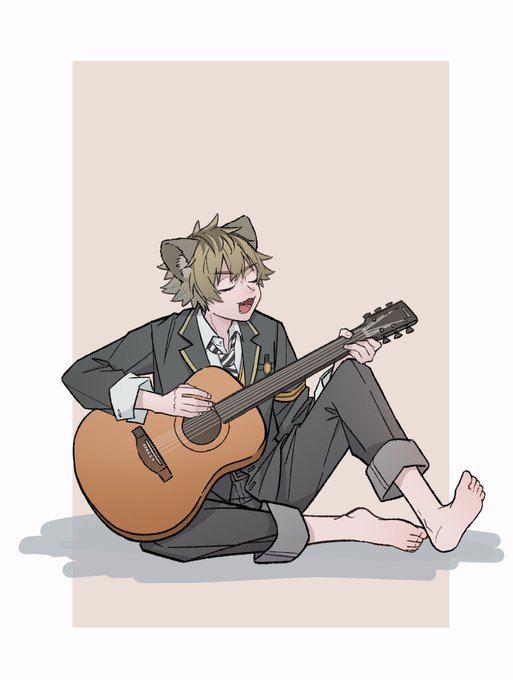 「男の子 ギターピック」のTwitter画像/イラスト(新着)
