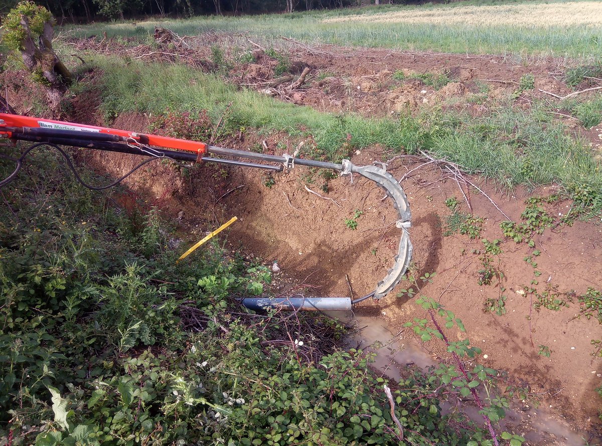 Exciting stuff! Phase 2 of the programme to restore 500acs of land drained when I was born and not touched since! <a href="/WilliamMorfoot/">WilliamMorfootLtd</a> carrying out this bit - we wimped out!