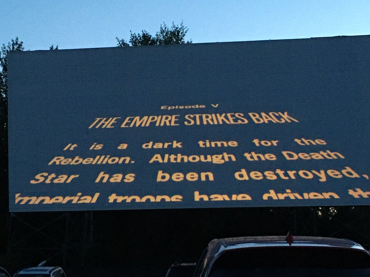 TheJourneyGenie's tweet photo. Awesome evening at Aldergrove's Twilight Drive In, watching a classic movie with good friends! #twilightdrivein #EmpireStrikesBack #40thanniversary #LukeIamyourfather #doordonotthereisnotry #Iloveyou #Iknow https://t.co/8QMbPLa3um