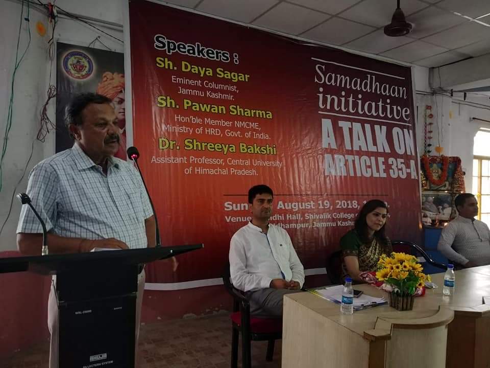 JKAjaySharma's tweet photo. Heights of taking credit by @IkkJutt_Jammu. It was Sh. Dayasagar Ji, who debated and questioned Articles 370 &amp; 35A since long but never took credit when 370 diluted &amp; 35A  abrogated. 
@AnkurSharma_Adv @kashmirdayasagr @dr_shreeya @IGaneshMalhotra @VirenderKoundal @dineshmanhotra https://t.co/XKnAHggS2A