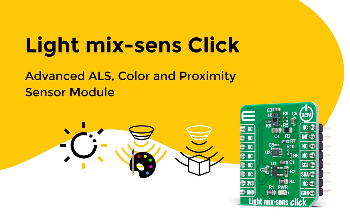 mikroel's tweet image. An advanced proximity measurement, color sense (RGBC+IR), and digital ambient light sensing (ALS) device.
#als #colorsensor #proximitysensor #sensormodule
mikroe.com/blog/light-mix…