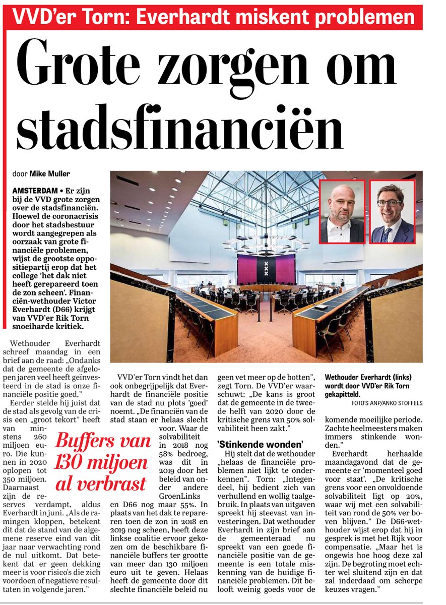 Burgemeester en wethouders van Amsterdam hadden de afgelopen jaren veel spaarzamer moeten zijn! Helaas hebben GroenLinks en D66 niet goed op de gemeentekas gepast. Integendeel, zij hebben vooral heel veel belastinggeld uitgegeven.