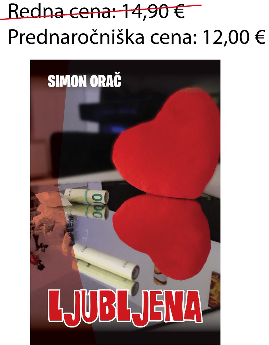 SimonOrac's tweet photo. Prednaročila za tiskano različico romana Ljubljena, ki izide 22.07.2020, so odprta!
Naročila na obraznibackstage@gmail.com.
Prednaročniška cena velja za vsa izvedena plačila do vključno 21.07.2020.
Posebna ugodnost: Prvim 20 naročnikom pokrijemo še stroške poštnine! https://t.co/LAnJ8R7eVo