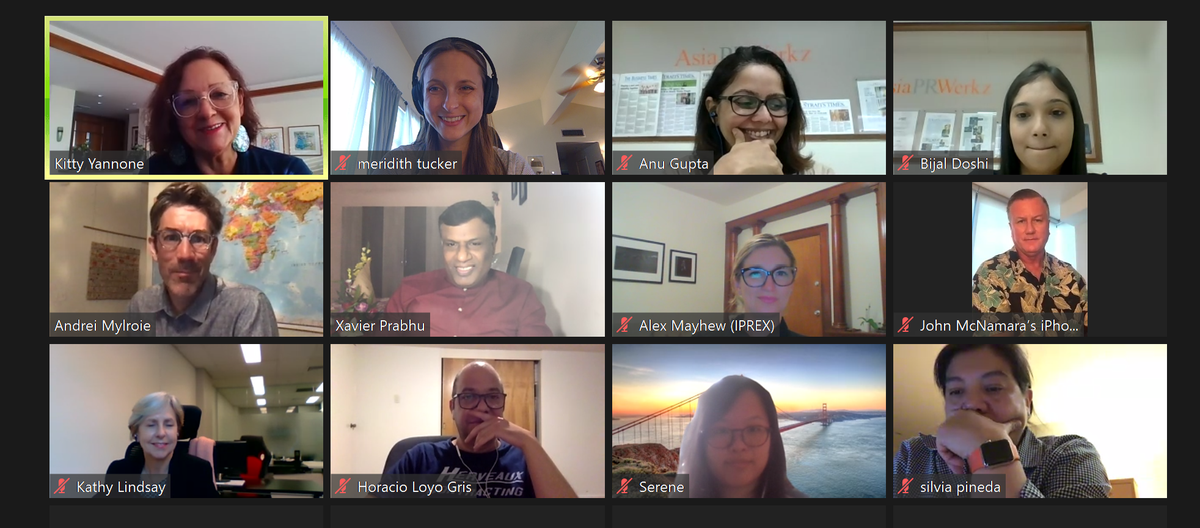 IPREX_Global's tweet photo. Thank you to our #IPREXpartners who joined the Showcase Session with @commpac & Asia PR Werkz. Really great work happening in the midst of #COVID19 by these fantastic IPREX partners
#IPREXAGC2020 https://t.co/BOzrVpwlU6
