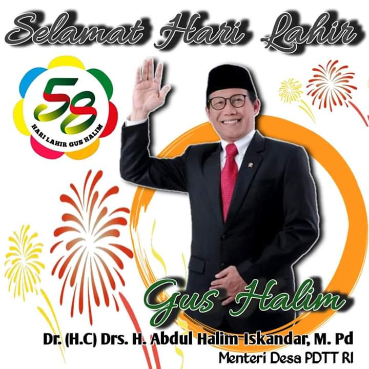 Hiber02319357's tweet photo. Dirgahayu Pak Mendes PDTT, sehat dan sukses selalu dalam segala hal...#Harlah58GusHalim 
@jokowi @halimiskandarnu @anwsanusi @malik_haramain @imansyukri @taufikmadjid71 @fachrilabalado @azzameldzikrie @tppkemendes 
@KemenDesa https://t.co/Ar5UP8CEGI