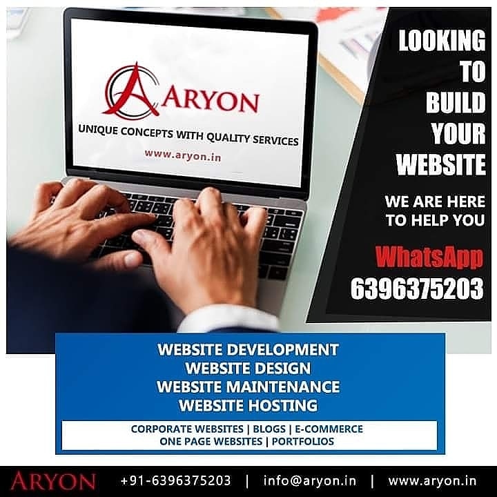 ShyamArya26's tweet photo. Creat New Business Website by Aryon
Domain + Hosting + Design + Development
WhatsApp/Call: +91-6396375203 Web: https://t.co/Uy3u2tAr6U
#Aryon #AryonCompany #AryonTourism #AryonWedding #AryonEvents #LogoDesign #PosterDesign #FlyerDesign #GraphicDesign #WebsiteDevelopment https://t.co/OnqmKLxZ69