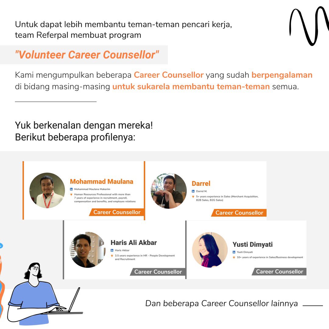 referpal's tweet photo. Hi pals! Have you join our Career Counsellor Group? #careercounselling #Careeradvice #community https://t.co/a51vq6w3BP