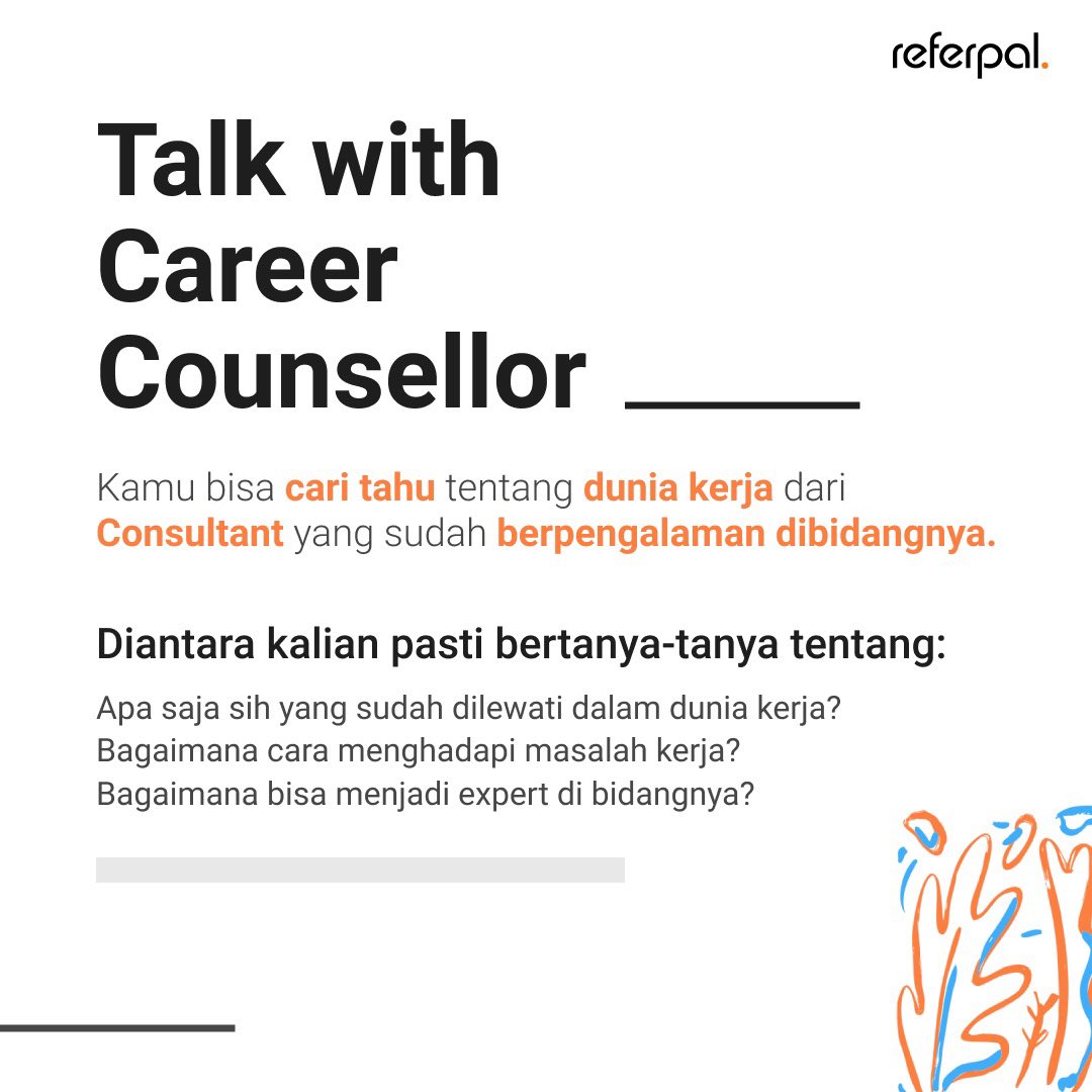 referpal's tweet photo. Hi pals! Have you join our Career Counsellor Group? #careercounselling #Careeradvice #community https://t.co/a51vq6w3BP