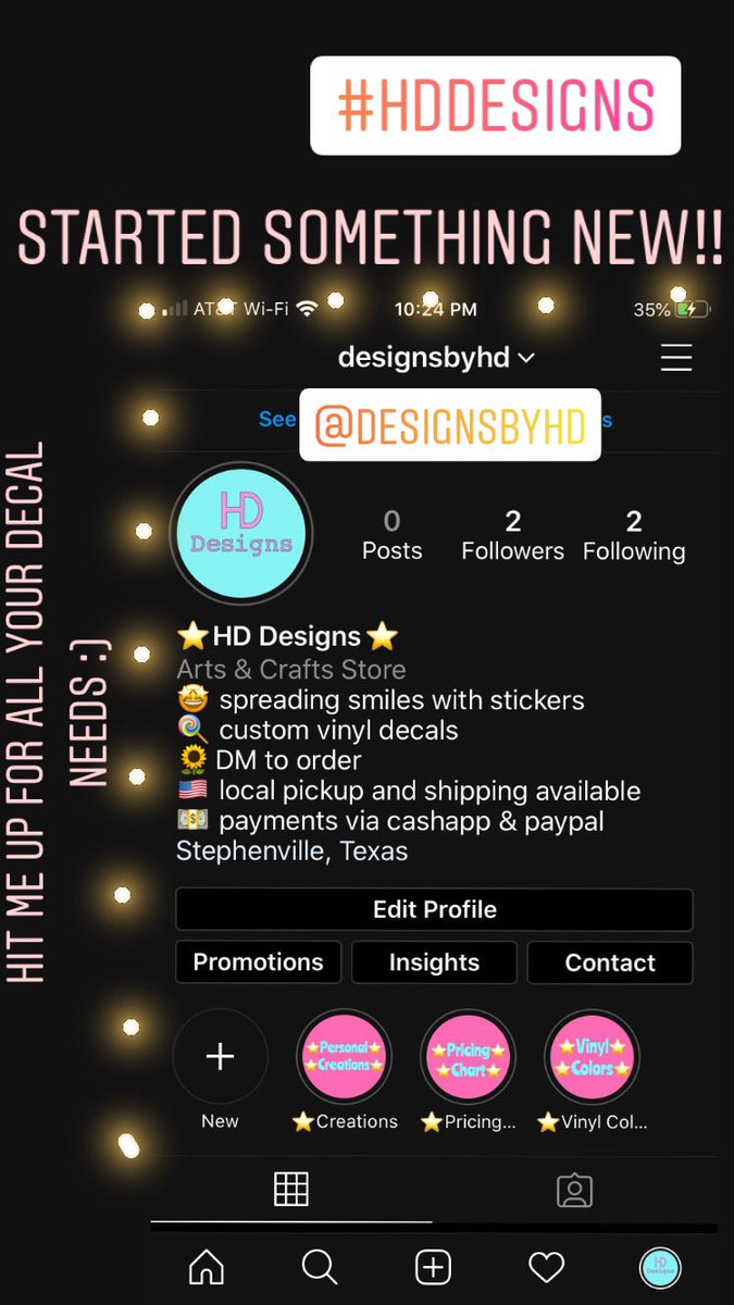 haleysteubing's tweet photo. Spreading smiles with stickers!! I finally started my vinyl decal business! Hit up @designsbyhd on Instagram for all your custom decal needs🤩 https://t.co/PHST7EFuk2
