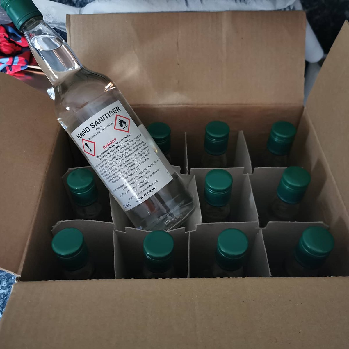✅ Another tick in the Preperation box as we thank William Grant and Sons Distillary for their donation of 19L of hand sanitiser. ✅