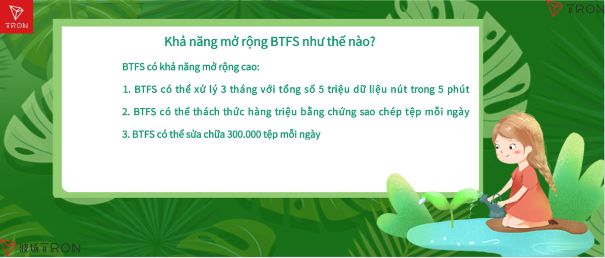 TronDao_VIE's tweet photo. 🔊 #BTFSClass: Hỏi & Đáp
Khả năng mở rộng #BTFS ntn?
#BTFS có khả năng mở rộng cao:
✅#BTFS có thể xử lý 3 tháng với tổng số 5 triệu dữ liệu nút trg 5 phút
✅#BTFS thách thức hàng triệu bằng chứng sao chép tệp/ngày
✅#BTFS có thể sửa chữa 300.000 tệp/ngày https://t.co/GgfwC8nYYc