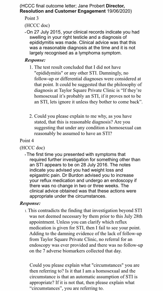 DanielVanRoo1's tweet image. I’ve taken a few screen shots of documents. Each shows statements made from the HCCC who worked together with the Medical Council of NSW. My responses to these statements are included. These should give the reader a clear understanding of how I was being dismissed by the HCCC.