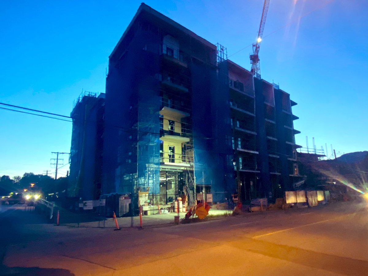 Some of the new homes in the neighbourhood, one just starting to be occupied and one nearing completion. I voted in favour of both of these. Will have to send the residents a letter to let them know they are welcome, despite the rhetoric against multi-family homes.