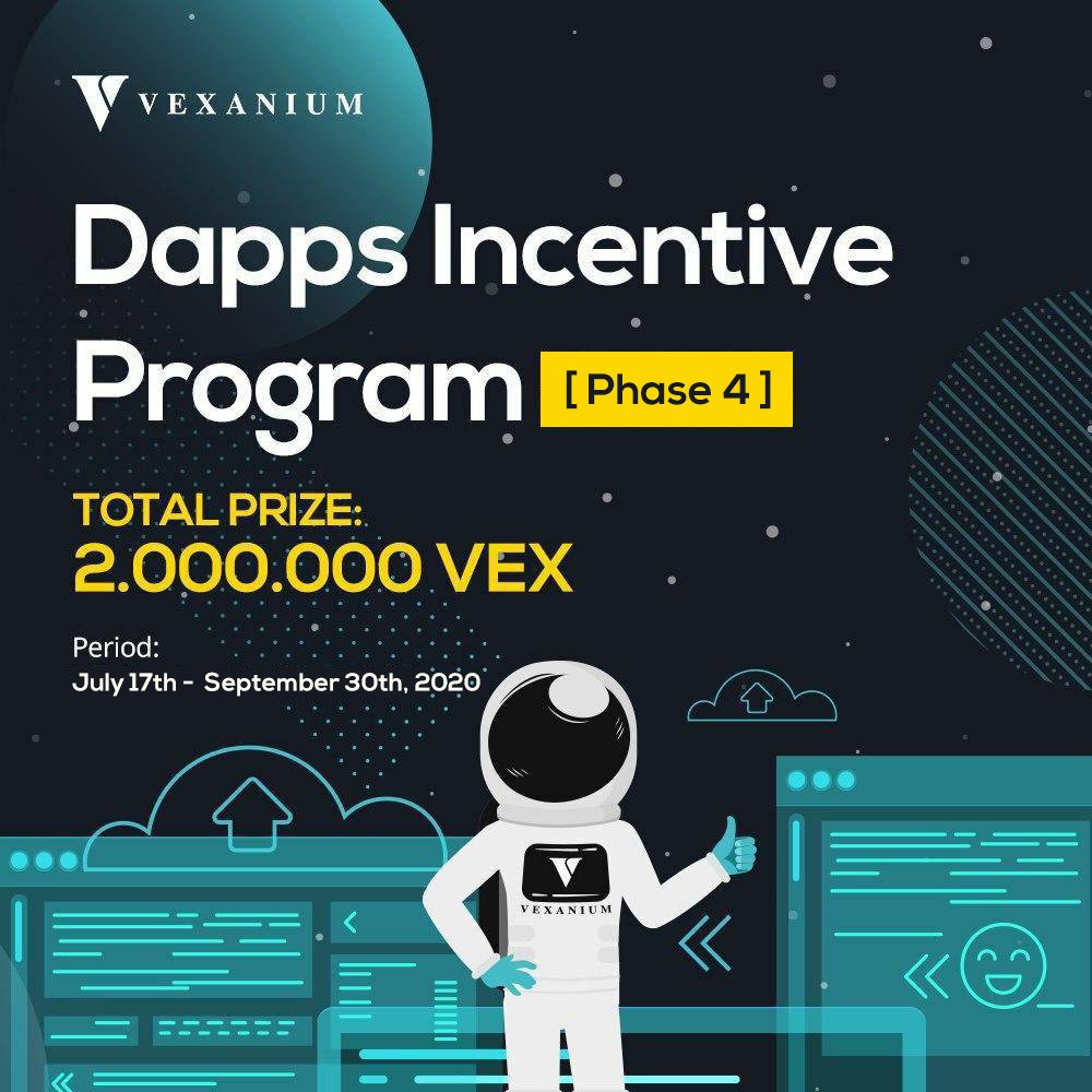 vexanium's tweet photo. Hi Vex Partners! We are going to continue our Dapps Incentive Program to the 4th phase and it will start on July 17th 2020 until September 30th 2020.
Submit your Dapps as we will have total incentive of 2.000.000 VEX for this phase!
Don't miss out!
#vexanium #Blockchain #Dapps https://t.co/mbUNuegfff