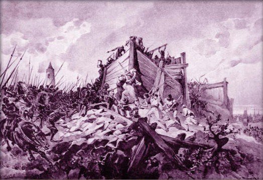 600年前の今日1420年7月14日、ヴィトコフの戦いでジシュカ率いるフス派軍が十字軍に大勝。
『乙女戦争』2巻でかなり脚色して描きました。
実際にはワゴンブルクは使われず、もっと小規模な戦闘でしたが、両軍の士気に大きく影響した重要な戦いです。
詳しくは拙ブログで→https://t.co/fFz425ZXok