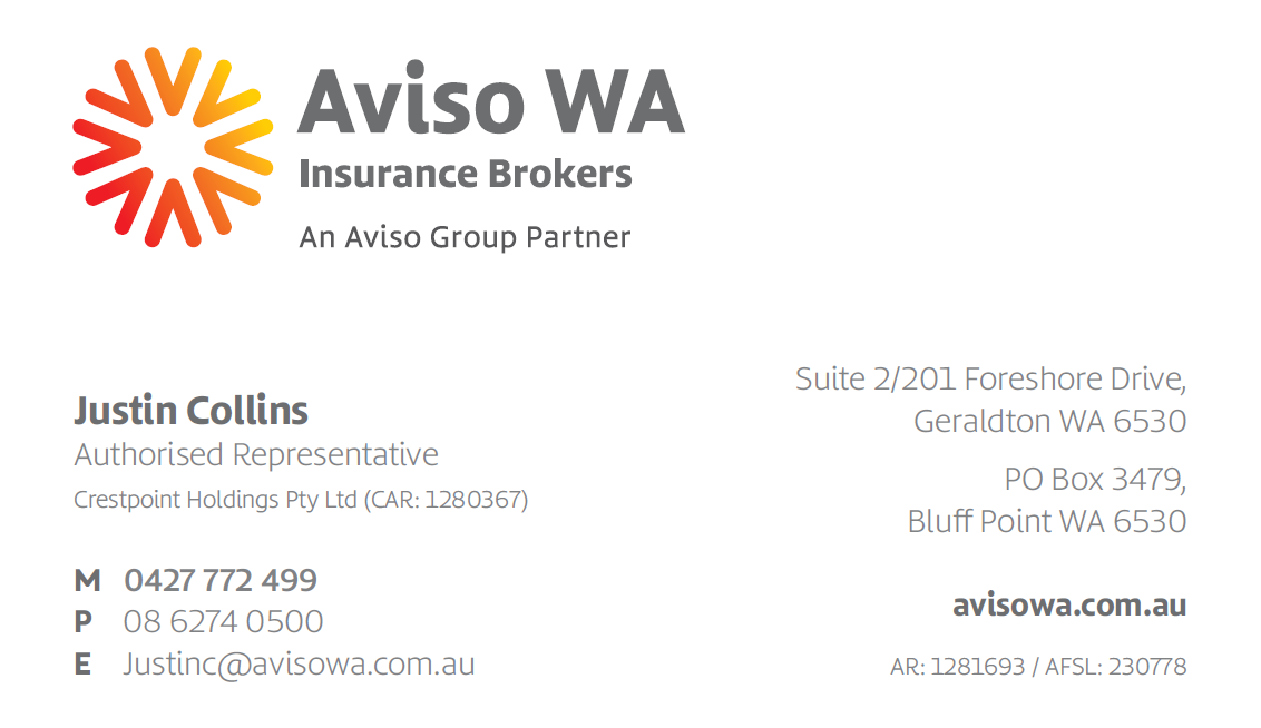 Say Hello to JC, aka Justin Collins <a href="/JCJustMary/">Justin Collins</a> , our Authorised Representative for the new Aviso WA Mid West office