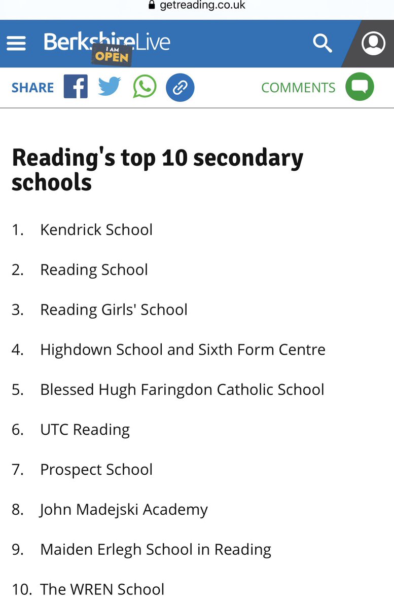 ReadingGirlsSch's tweet photo. What a great way to end the year... Grammar schools aside, we are the BEST-PERFORMING SCHOOL IN READING for the third year in a row #RGS #REALlessons 👏 https://t.co/RvBiVYZEDZ