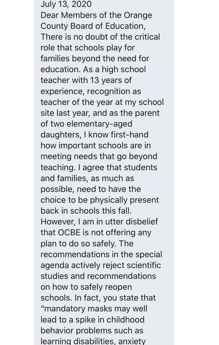 We need to hear from the teachers.