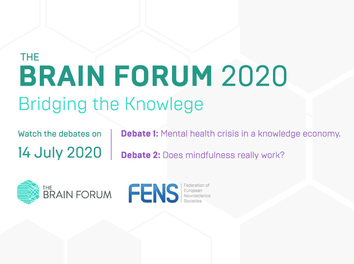 TheBrainForum's tweet photo. Don't miss our 2 debates today!  
🧠 Debate 1 at 5pm BST (with @campbellclaret, @carmensandi10, @awilliamsonTV &amp; more)
🧘🏻 Debate 2 at 6:15pm BST (with @beejameditation's Will Williams, @harvardmed's Prof. Sara Lazar &amp; more)
See you there! #FENS2020 @FENSorg @jelimad https://t.co/QMcDwJLePK