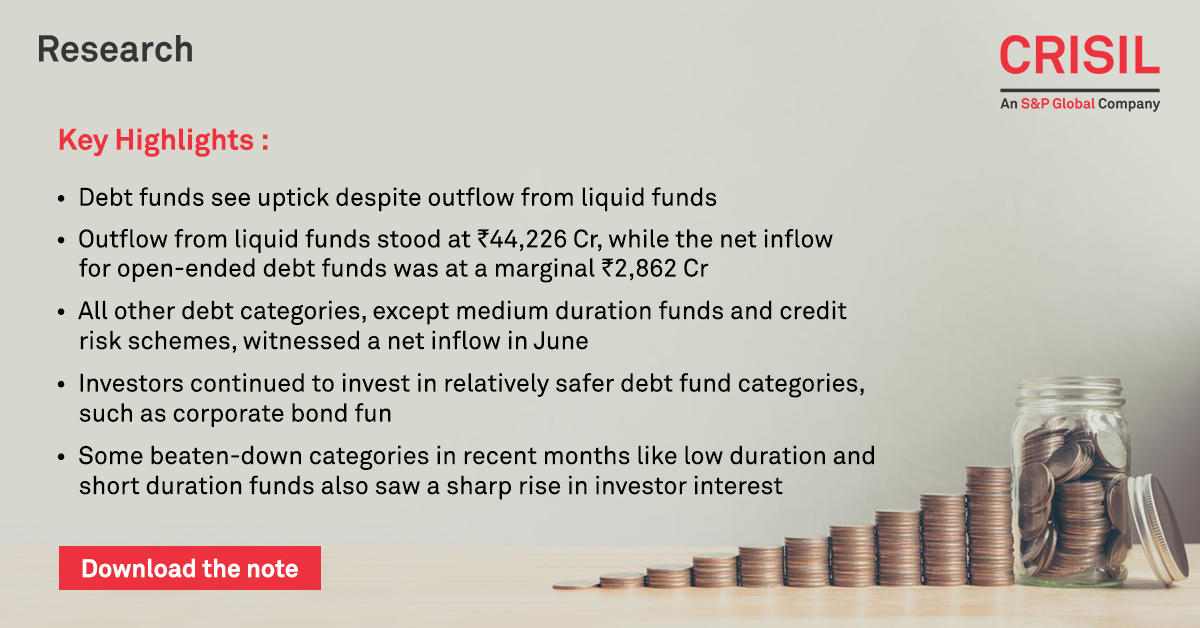 CrisilLimited's tweet image. Learn how the #MutualFundindustry fared in terms of #netflows and #AUM in the month of #June2020. Download the #CRISILNote to understand expert insights and analysis : bit.ly/3fq8ig4