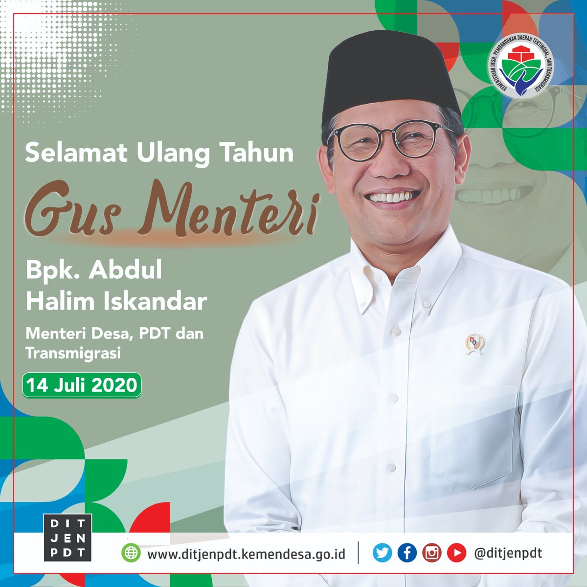 taqimdake's tweet photo. Kami dr pndmpng di Sulteng mngcapkan Slamt Ultah ke-58  unt Yth. Gus Menteri, Dr. (HC) H.A. Halim Iskandar. #Harlah58GusHalim
#tppisulteng 
@jokowi
@halimiskandarnu
@anwsanusi
@malik_haramain
@imansyukri
@taufikmadjid71
@fachrilabalado
@azzameldzikrie 
@tppkemendes
 @KemenDesa https://t.co/RCbjCEvJ46